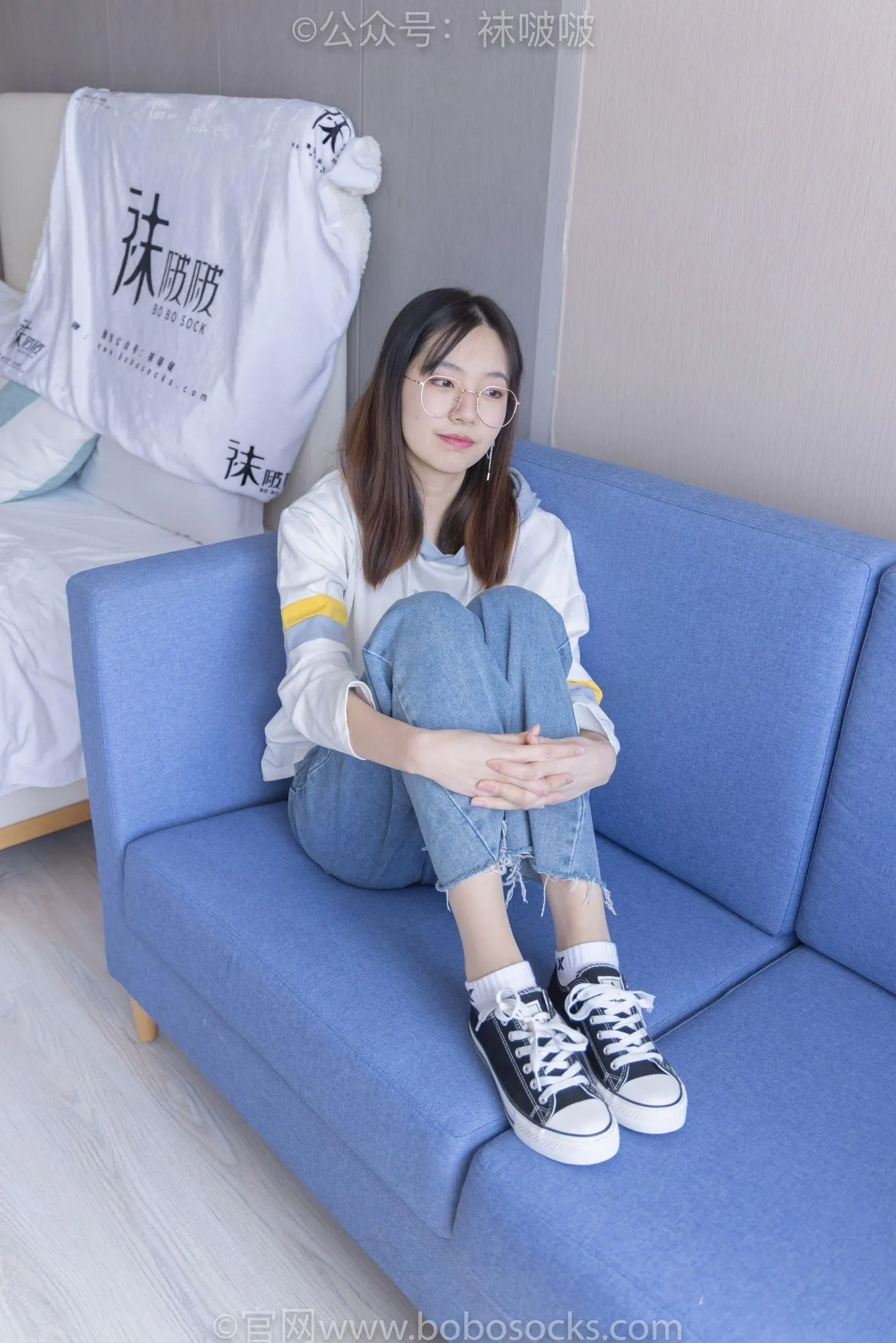 [BoBoSocks袜啵啵]NO.080 小甜豆-帆布鞋、白棉袜、肉丝（花絮版） [140P]插图